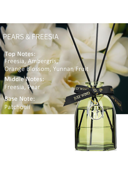 NOVO Scented Oil Diffuser with 5 Reed Sticks, Home Fragrance for Bathroom, Office & Home D¨¦cor 150ml -Pears & Freesia