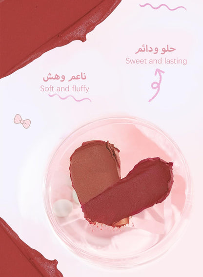 Matte Velvet Lipstick, Long Lasting Waterproof Non Stick Cup Mist Face Lip Gloss, Lightweight Moisturizing Cute Lip Stains Lip Tint Lip Mud for Women, Mud Texture - Color 129#