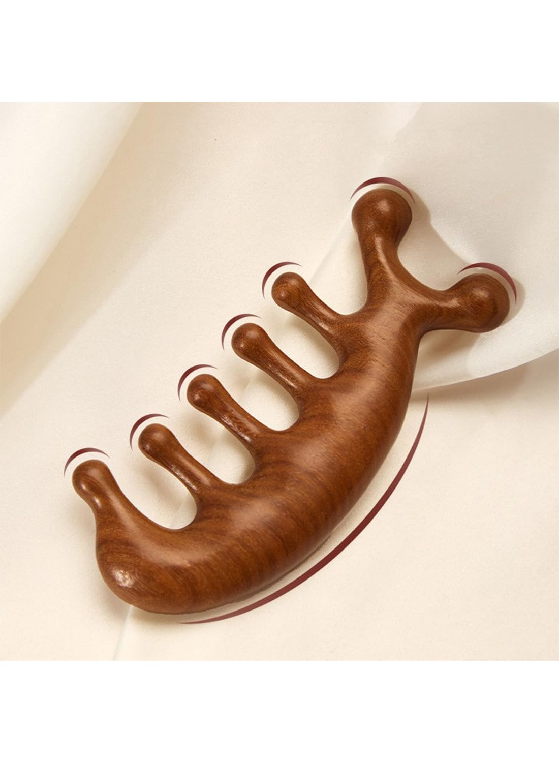 Hair Comb-Handmade 100% Natural Sandalwood &Anti-Static, Scalp Massage (Air Cushion Comb-7)