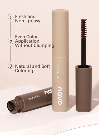 NOVO Eyebrow Tint, Semi Permanent Brow Tint, Waterproof Smudge Proof Long Lasting Eyebrow Tattoos, Instant Brow Dye, Hair Dying for Salon Home Use 4.8g Olive Brown 03#