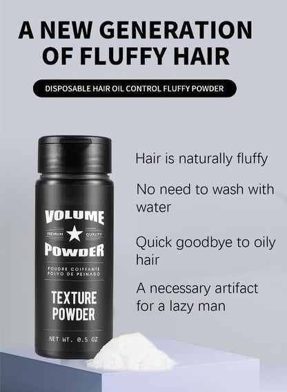 NOVO Hair Styling Powder - Matte Finish, Oil Control, Volumizing & Texturizing for Strong Hold, Natural Look, Easy to Apply, Unisex, 0.5 oz