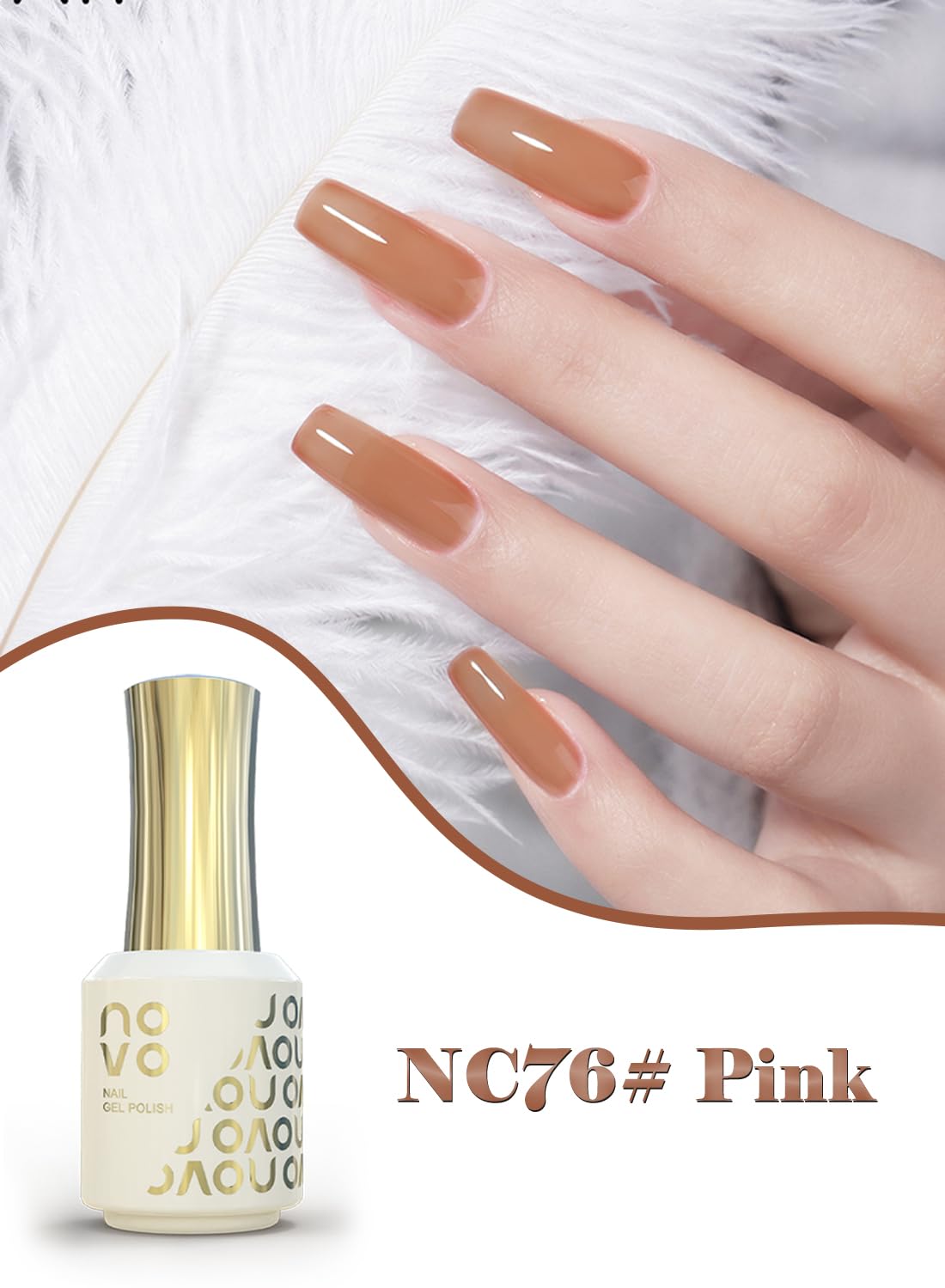 novo Jelly Gel Nail Polish, Sheer Nail Polish, UV LED Gel for DIY 12ml-NC1# White
