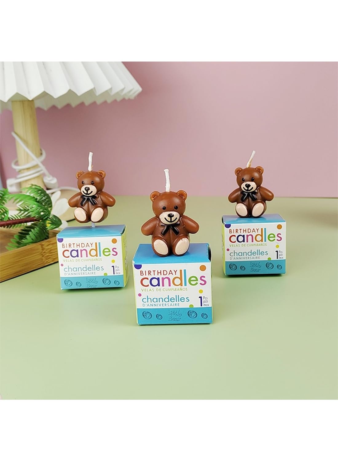 Colorful Long Thin Metallic Birthday Candles Kit£¬Glittery Cake Toppers with Cute Designs, Perfect for Kids' Parties, Anniversaries, and Celebrations-6Pcs Set Colorful