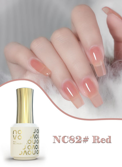 novo Jelly Gel Nail Polish, Sheer Nail Polish, UV LED Gel for DIY 12ml-NC1# White