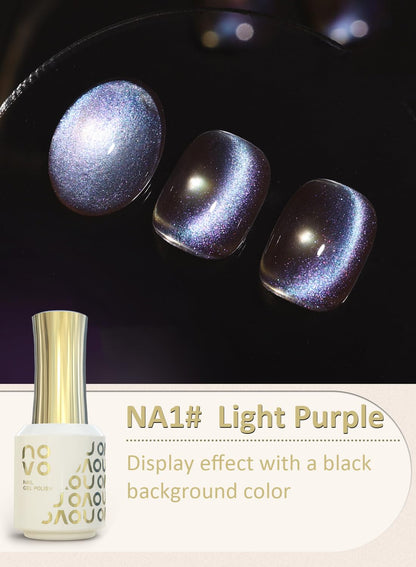 novo Cat Eye Gel Nail Polish, Nail Art Soak Off for Women 12ml