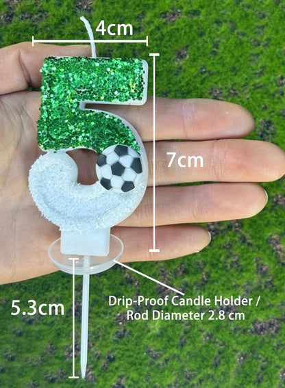 7cm Birthday Number Candles for Cake Decoration, Glittery Cake Toppers with Cute Designs, Perfect for Kids' Parties, Anniversaries, and Celebrations-Green Turtle(No.0)