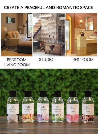 NOVO Flower Reed Diffuser with Essential Oils, Premium Long-Lasting Fragrance Scented Gift Set for Home, Bedroom, Bathroom & Office Decor, 100ml -Rosemary & Sandalwood