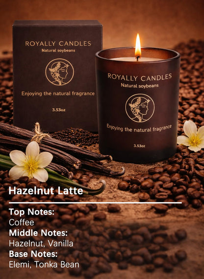 Scented Candle, Coffee Fragrance Candles, Natural Rapeseed Wax for Home & Office 33 Hours of Burn Time, 100g-Caf¨¦ Americano