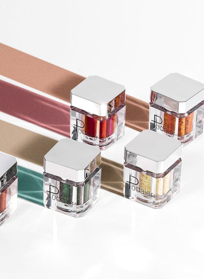 NOVO Eyeshadow Cream, Matte Glitter Shimmer Long-Lasting Highly Pigmented Mashed Potato Eyeshadow Powder, Long Wearing Eye Makeup Brown S712