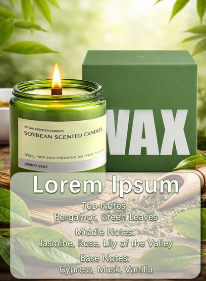 Scented Candle, Aromatherapy Soy Candles, 50 Hours Burn Time, Ideal for Home, Office D¨¦cor, 200g-Bergamot