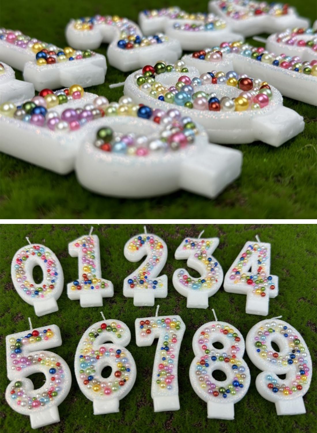 7cm Birthday Number Candles for Cake Decoration, Glittery Cake Toppers with Cute Designs, Perfect for Kids' Parties, Anniversaries, and Celebrations-Green Turtle(No.0)