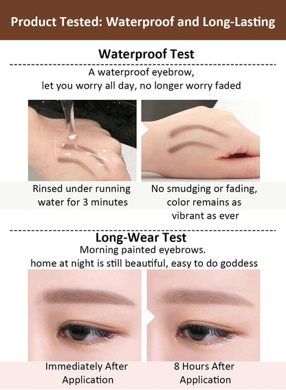 NOVO Eyebrow Stamp Shaping Kit, Waterproof, Sweatproof and Easy to Use, Light Grey