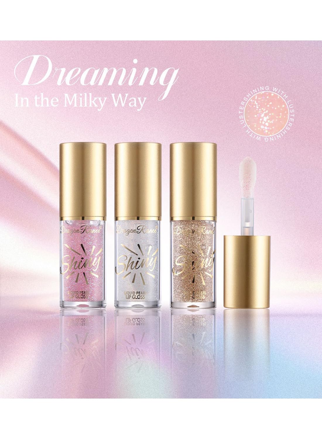 NOVO Glossy Lip Oil Set, Hydrating Transparent Lip Glow for Women, 6Pcs