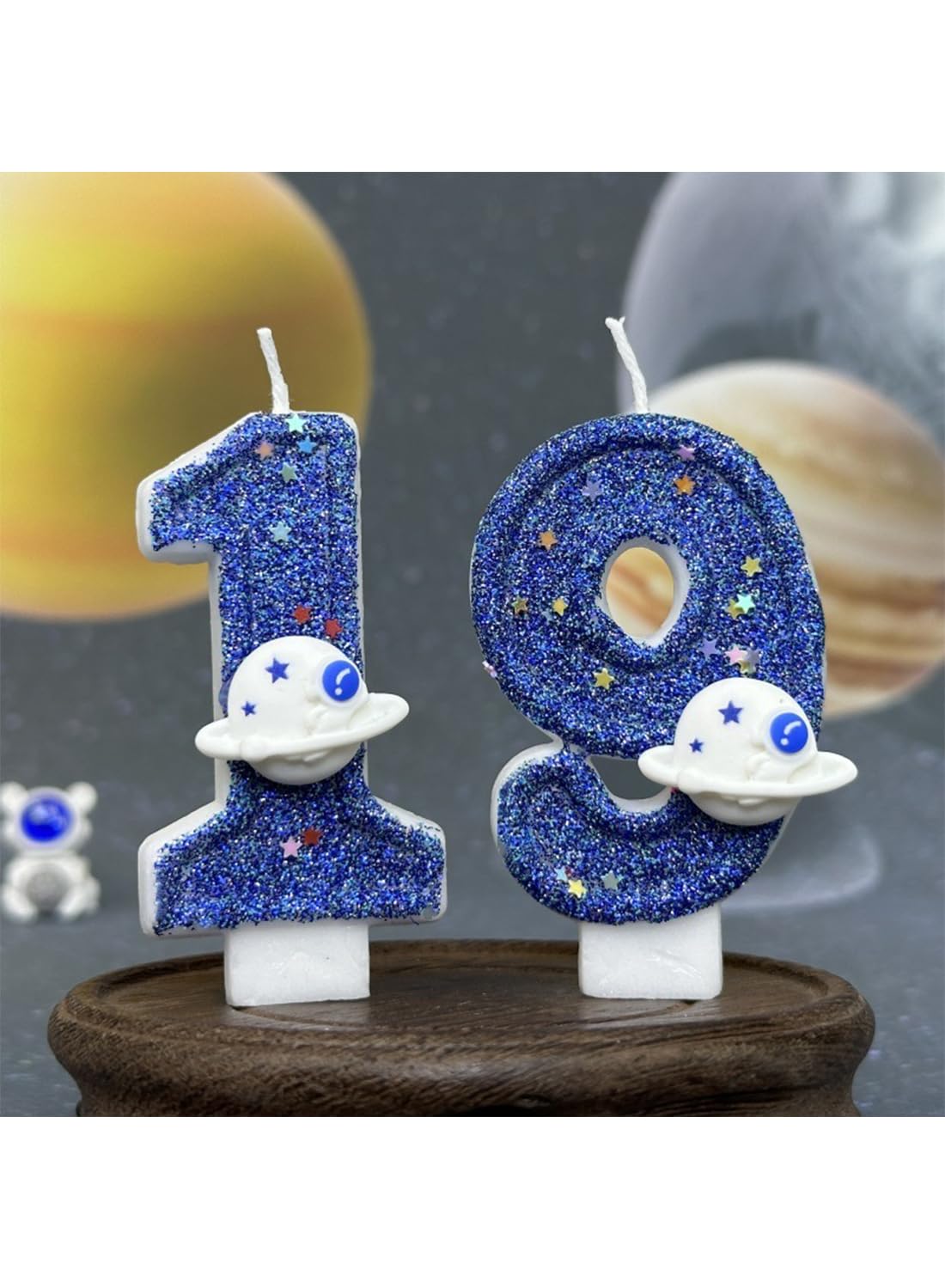 7cm Birthday Number Candles for Cake Decoration, Glittery Cake Toppers with Cute Designs, Perfect for Kids' Parties, Anniversaries, and Celebrations-Green Turtle(No.0)