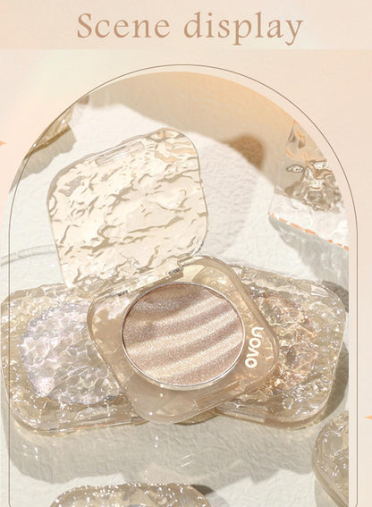 NOVO Highlighter Palette, High Glossy Illuminator Powder Palette, Waterproof Long Lasting Makeup Highlighter, Contour Concealer Powder for Face Body Cheek 4.7g - 01
