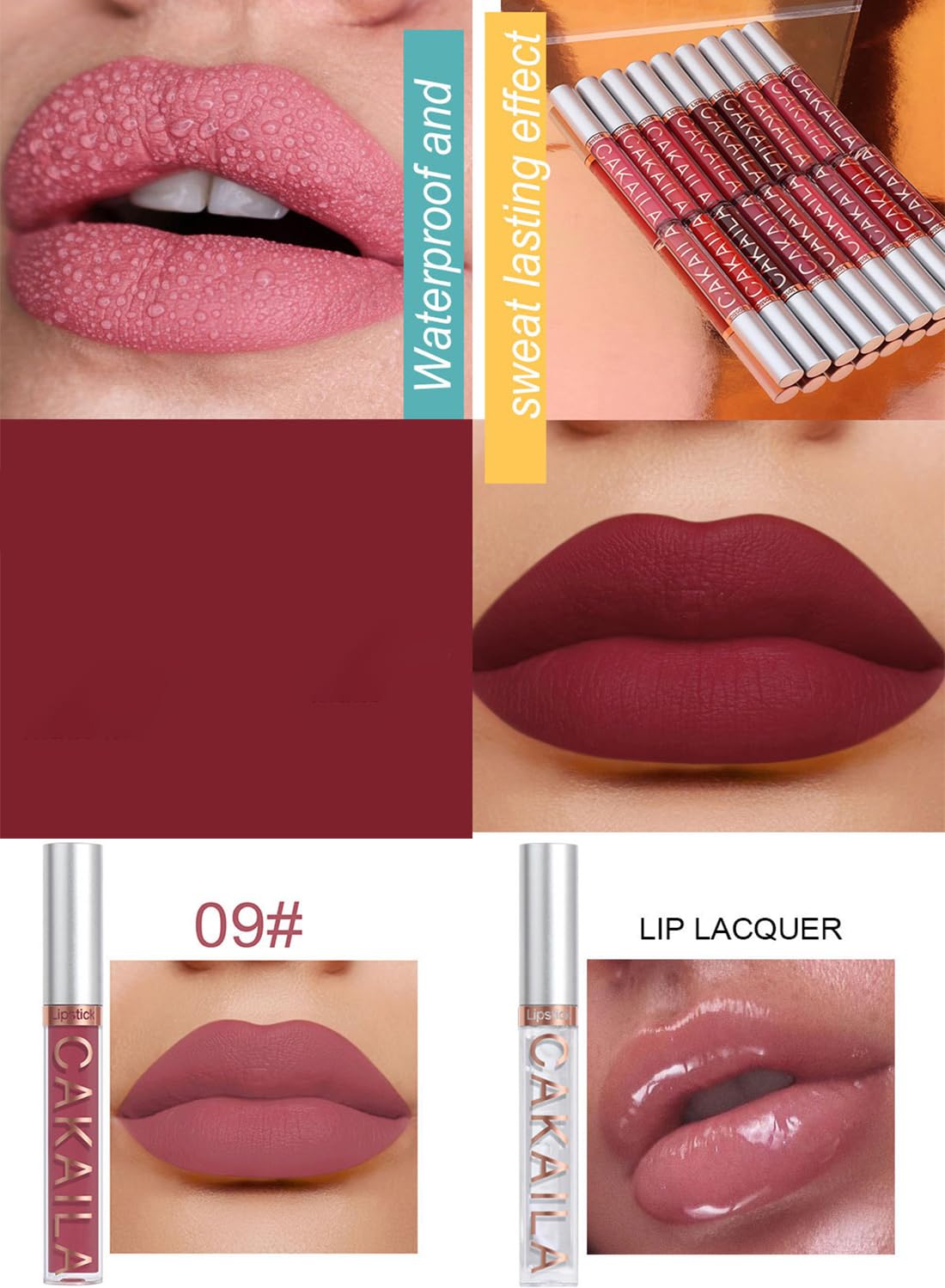 NOVO 10Pcs Matte Liquid Lipstick Set Contains Smooth Lip Lacquer for Women