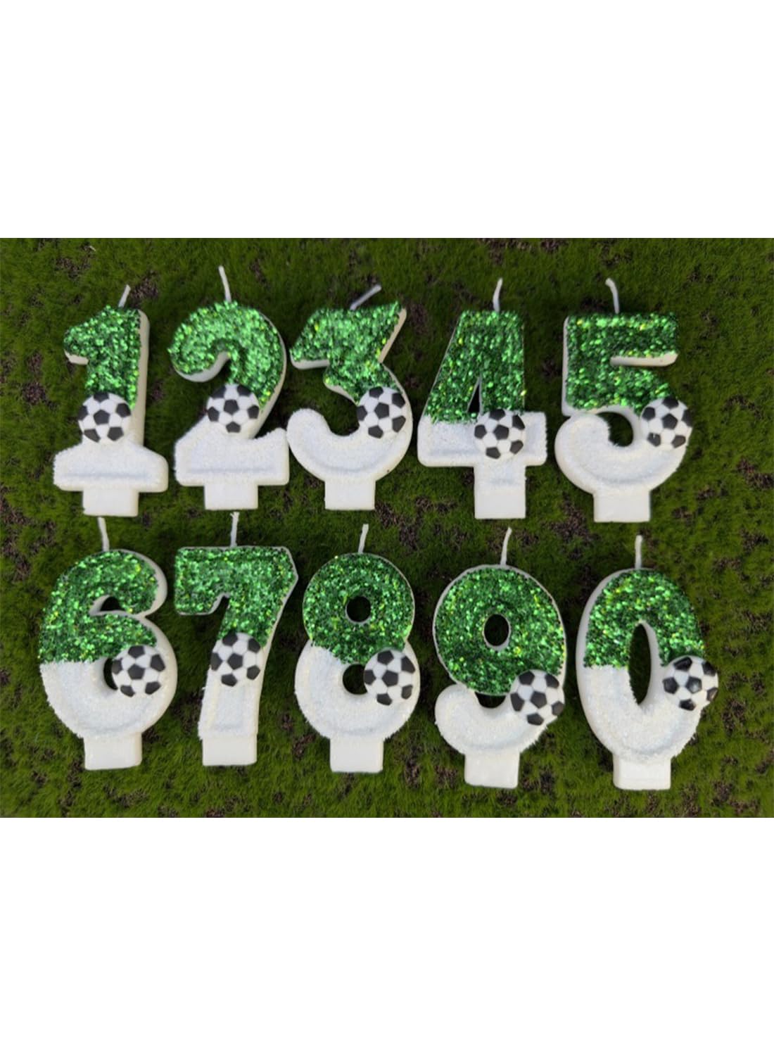 7cm Birthday Number Candles for Cake Decoration, Glittery Cake Toppers with Cute Designs, Perfect for Kids' Parties, Anniversaries, and Celebrations-Green Turtle(No.0)