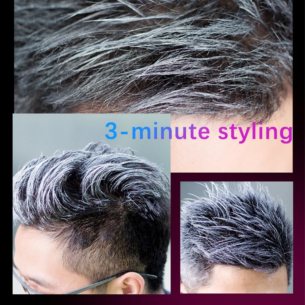 NOVO Temporary Hair Color Wax, Natural Coloring, Non-Greasy Matte Pomade for DIY Cosplay & Party, Long-Lasting Instant Dye Cream 120g- Grey