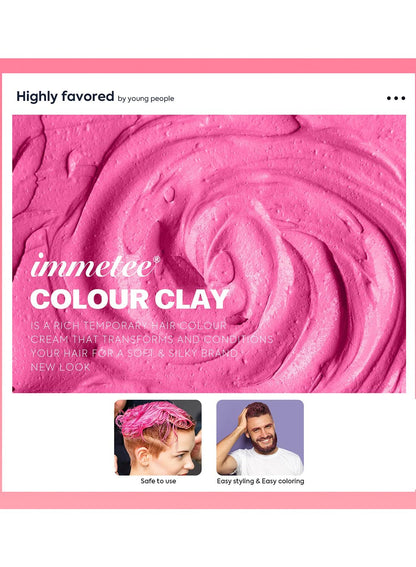 NOVO Temporary Hair Color Wax, Instant Styling Clay, Safe Natural Washable Dye Pomade for Cosplay & Party, 100ml-Grey