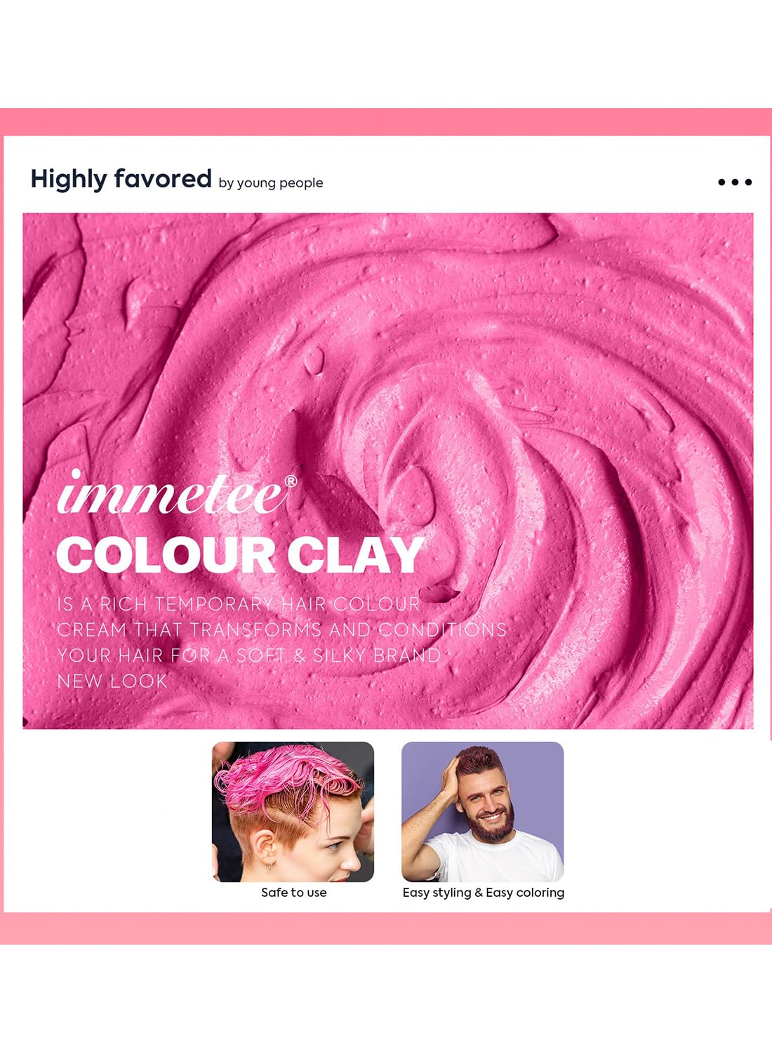 NOVO Temporary Hair Color Wax, Instant Styling Clay, Safe Natural Washable Dye Pomade for Cosplay & Party, 100ml-Grey