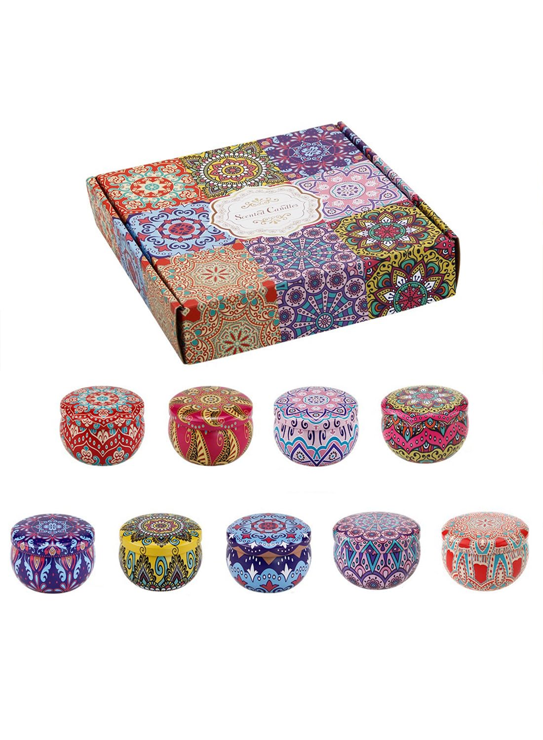 NOVO Scented Candle- 80g Natural Soy Wax Blend Aromatherapy Candle with Pure Essential Oils & Real Dried Flowers -Tuberose