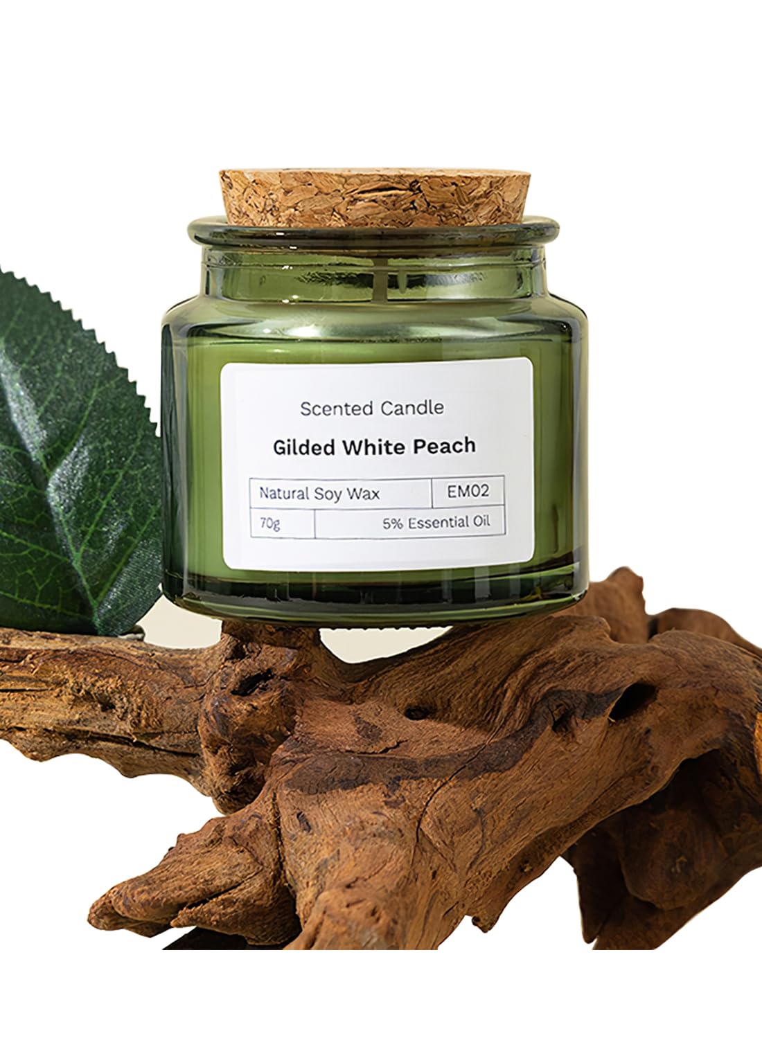 NOVO Scented Candles, 100g Natural Soy Wax Blend Aromatherapy Candle with Pure Essential Oils,12 Hours of Burn Time, or Home SPA Bathing Yoga-Wild Bluebell Brown/White