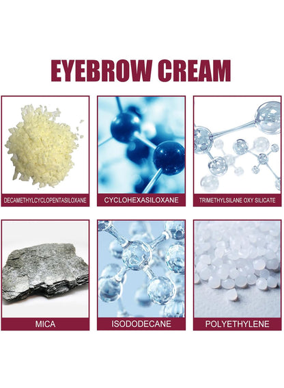 NOVO Multi-Function Eyebrow Cream Set, Brow Makeup & 4D Brow Stamp Brush, Taupe