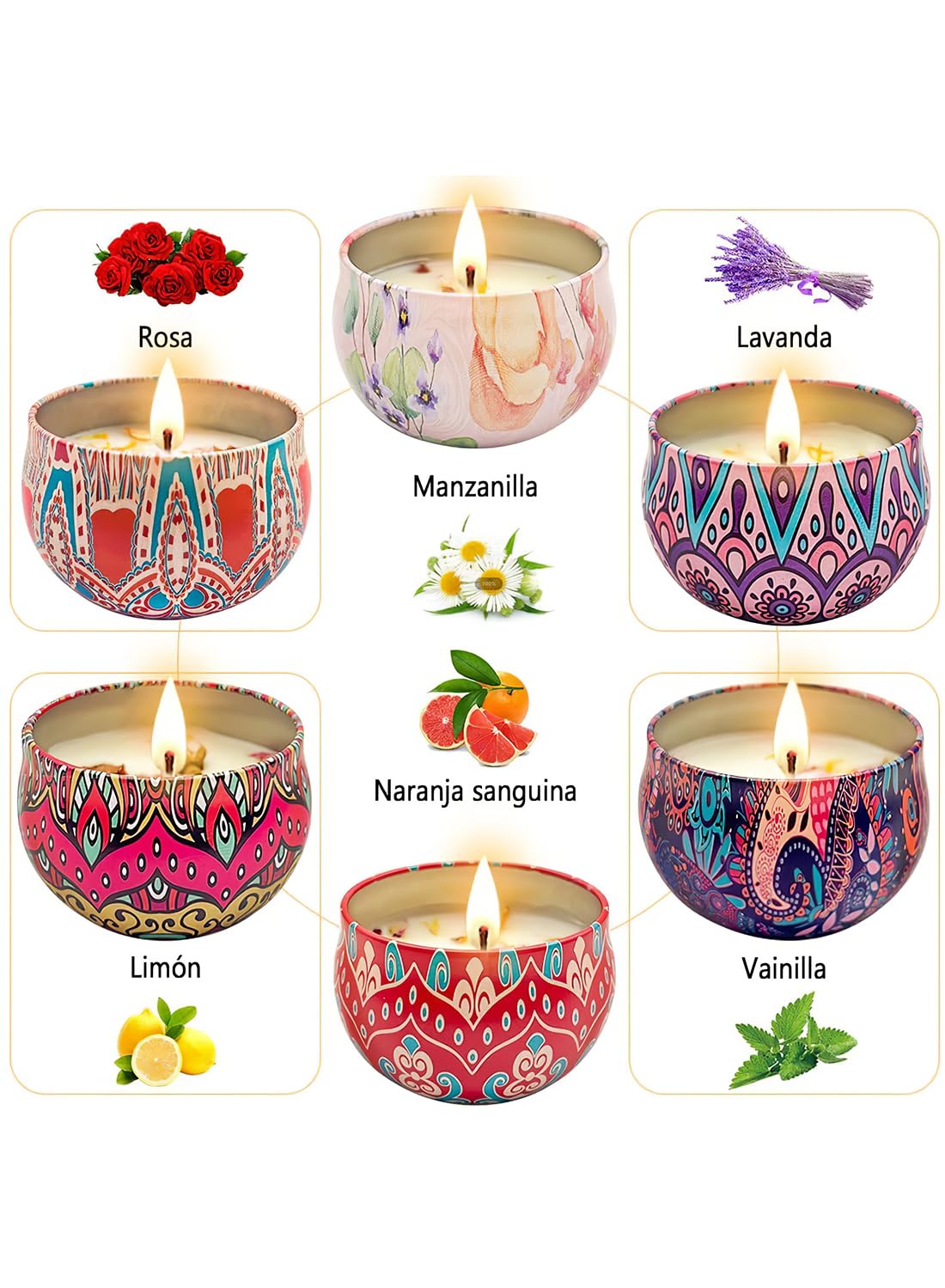 NOVO Scented Candle- 80g Natural Soy Wax Blend Aromatherapy Candle with Pure Essential Oils & Real Dried Flowers -Tuberose