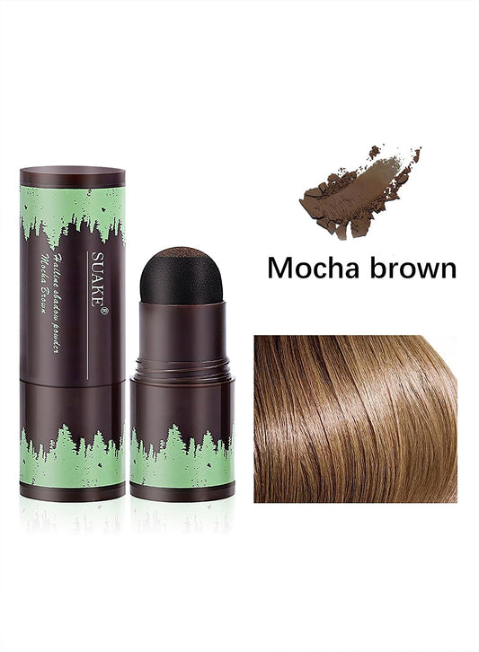 NOVO Hairline Shadow Powder with Puff Touch, Instant Hair Root Concealer Hair Loss, Natural Quick Cover Sweat Proof Grey Hair Coverage for Unisex- Mocha Brown