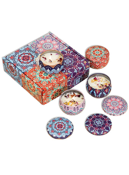 NOVO Scented Candle- 80g Natural Soy Wax Blend Aromatherapy Candle with Pure Essential Oils & Real Dried Flowers -Tuberose