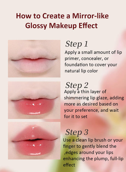 NOVO Lip Gloss, Glossy Plumping Lip Glaze, Hydrating Plumper Lipstick Liquid 01 3.5g