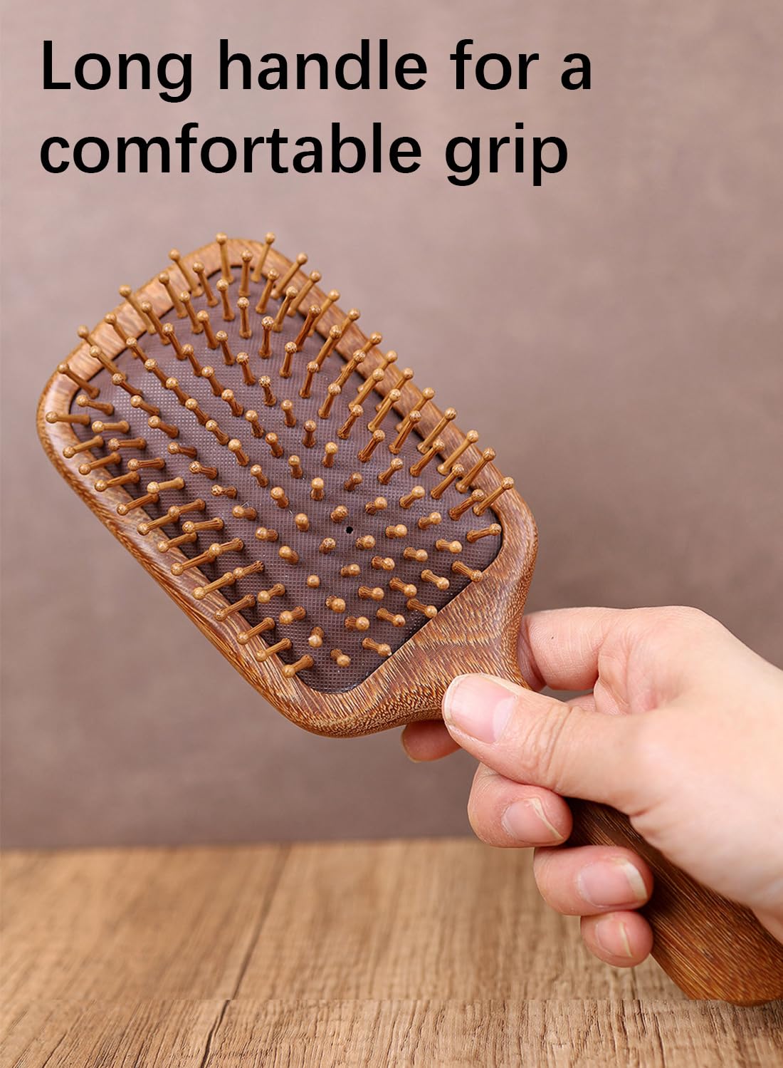 Hair Comb-Handmade 100% Natural Sandalwood &Anti-Static, Scalp Massage (Air Bag Comb-L)