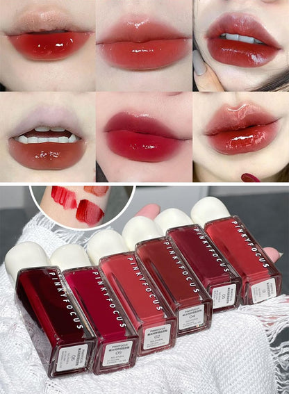 NOVO Mirror Lip Gloss, Moisturizing Long Lasting Waterproof High Pigmented Nonstick Cup Liquid Lipstick for Girls and Women, Lightweight Plumping Glaze Berry Red 05#