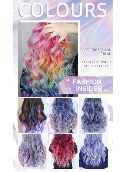 NOVO Hair Mascara Set, 6Pcs Temporary Colorful Washable Hair Chalk for Salon & DIY, Group A