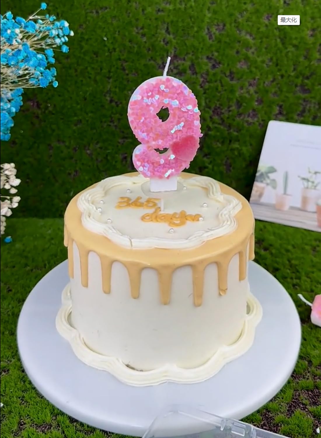 7cm Birthday Number Candles for Cake Decoration, Glittery Cake Toppers with Cute Designs, Perfect for Kids' Parties, Anniversaries, and Celebrations-Green Turtle(No.0)