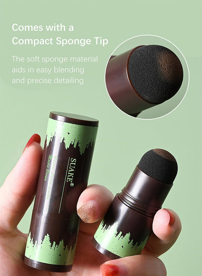 NOVO Hairline Shadow Powder with Puff Touch, Instant Hair Root Concealer Hair Loss, Natural Quick Cover Sweat Proof Grey Hair Coverage for Unisex- Mocha Brown
