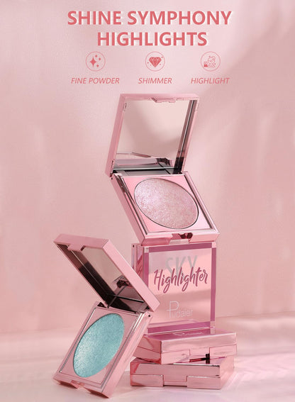 NOVO Highlighter Powder, Shimmering Glitter Long Lasting Waterproof Contour, Smooth Silk Fine Natural Illuminator for Nose Eye Face Body, Creates 3D Look 8G NO.05