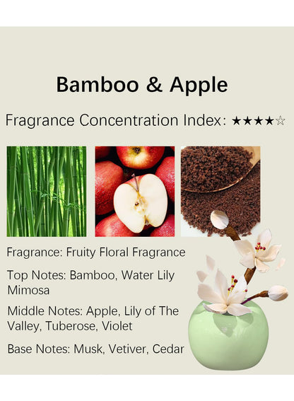 NOVO Diffuser, Natural Reed Diffuser Gift with Anti-Slip Pad, Long Lasting Scent for Room Bathroom Office & Car Decor,Air Fresheners&Stress Relief 30ml