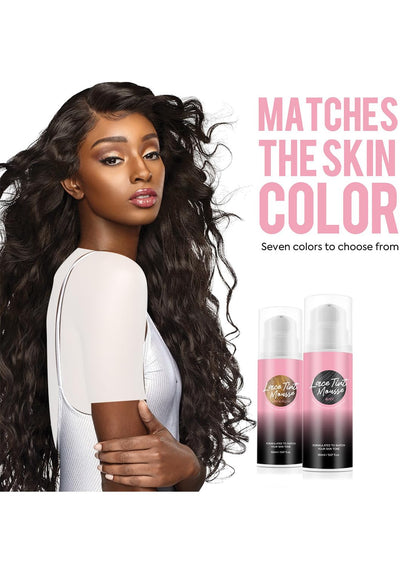 NOVO Lace Tint Melting Hair Mousse, Lace Tint Mousse for Hair Wig Lace Wigs Toupees and Hairpieces, Natural Finishing Lace Color 150ml, Dark Brown