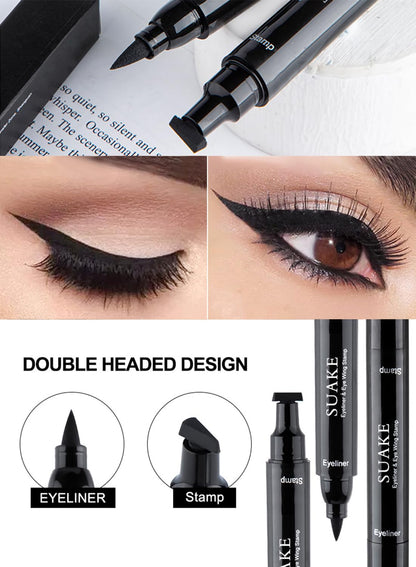 NOVO Liquid Eyeliner Stamp Pencil, Quick Drying Long Lasting Waterproof Eyeliner Pen, Easy to Use Eye Makeup Wear, Newbie Friendly