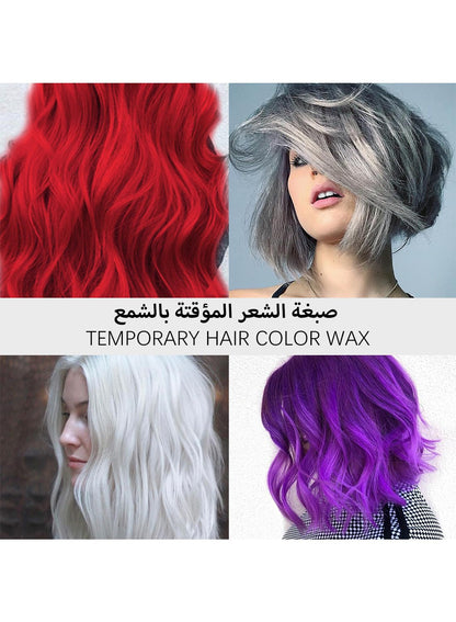 NOVO Hair Color Wax, Natural Temporary Hair Dye Styling Cream, Long Lasting Fluffy, Easy to Apply,  Washable Instant Hair Color Hairstyle DIY Wax, for Parties Cosplay & Fashion Events 30ml Red