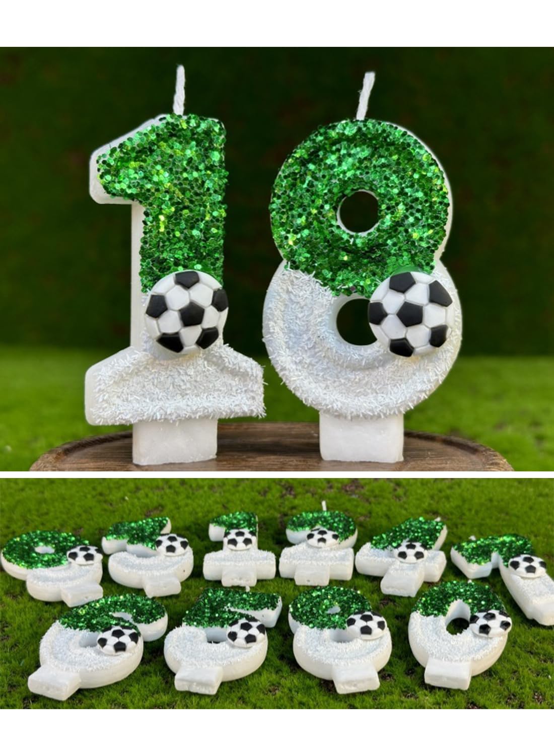 7cm Birthday Number Candles for Cake Decoration, Glittery Cake Toppers with Cute Designs, Perfect for Kids' Parties, Anniversaries, and Celebrations-Green Turtle(No.0)