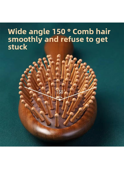 Hair Comb-Handmade 100% Natural Sandalwood &Anti-Static, Scalp Massage (Air Bag Comb-M)