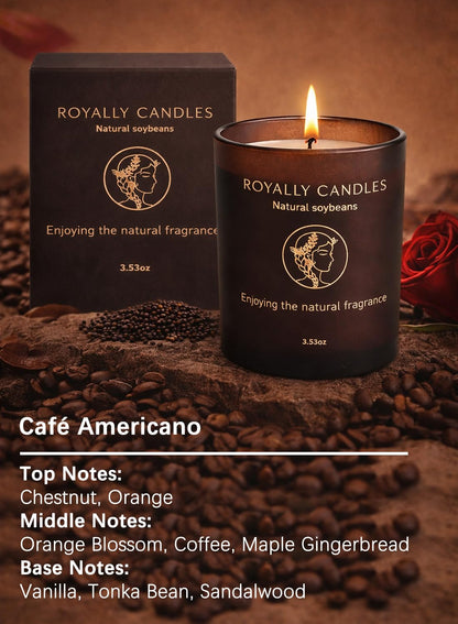 Scented Candle, Coffee Fragrance Candles, Natural Rapeseed Wax for Home & Office 33 Hours of Burn Time, 100g