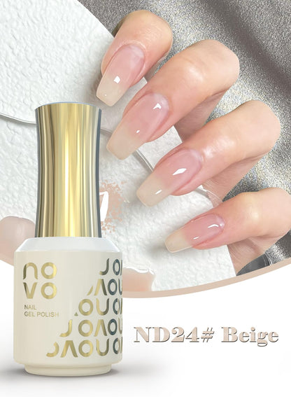 novo 5-in-1 Gel Polish, UV LED Multifunctional Builder Nail Gel 15ml-ND1# White