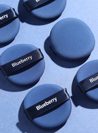 NOVO 6Pcs Round Shaped Blue Sponge Puff, Flawless Foundation Blender Makeup Puff Set for Women