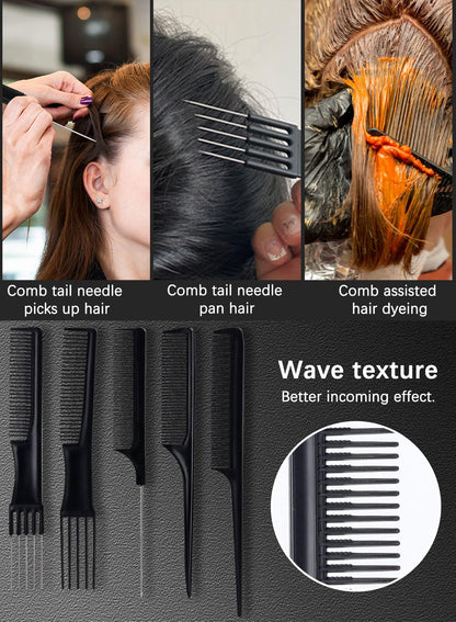 Hair Comb- 10Pcs Professional Hair Styling Combs, Anti-Static Barber Combs Kit for Detangling, Fine & Thick Hair (Styling Hair Comb 10PCS)