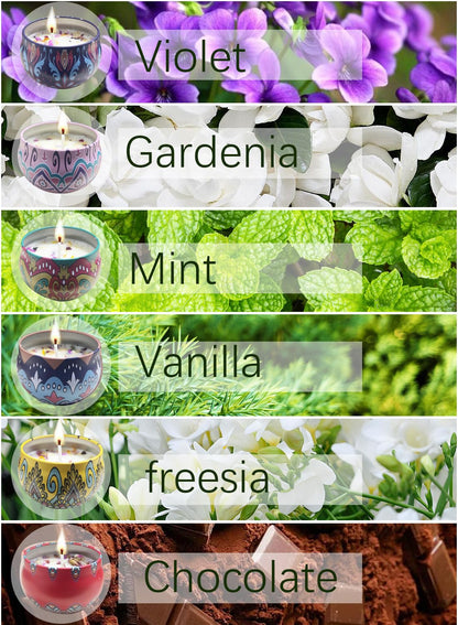 NOVO Scented Candle- 80g Natural Soy Wax Blend Aromatherapy Candle with Pure Essential Oils & Real Dried Flowers -Tuberose