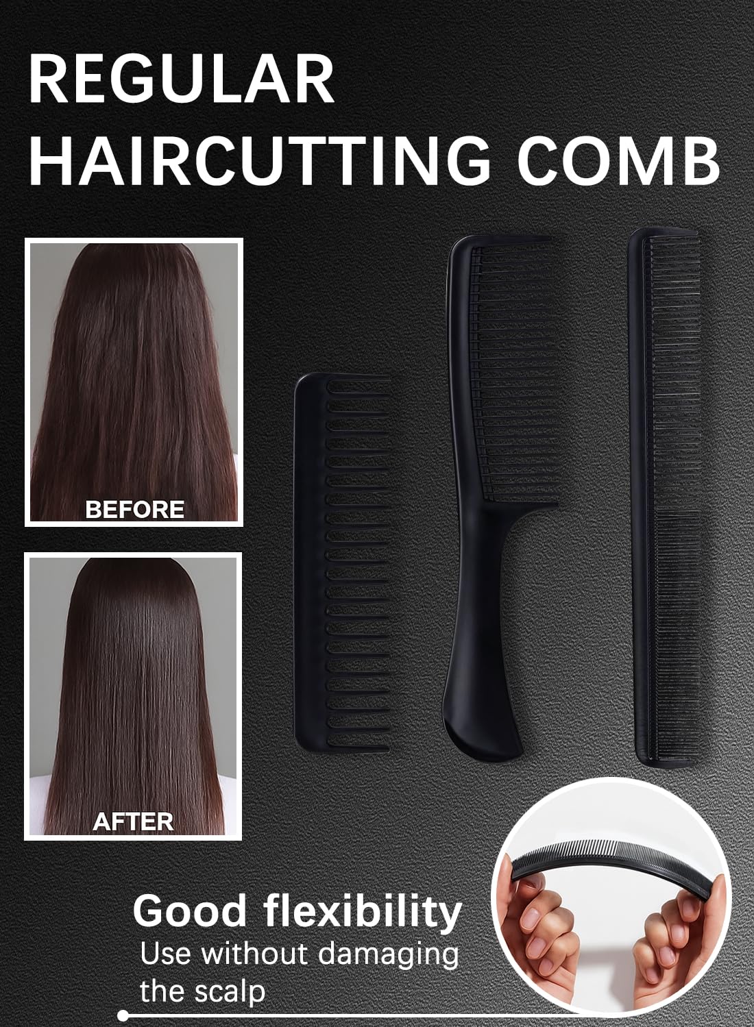 Hair Comb- 10Pcs Professional Hair Styling Combs, Anti-Static Barber Combs Kit for Detangling, Fine & Thick Hair (Styling Hair Comb 10PCS)