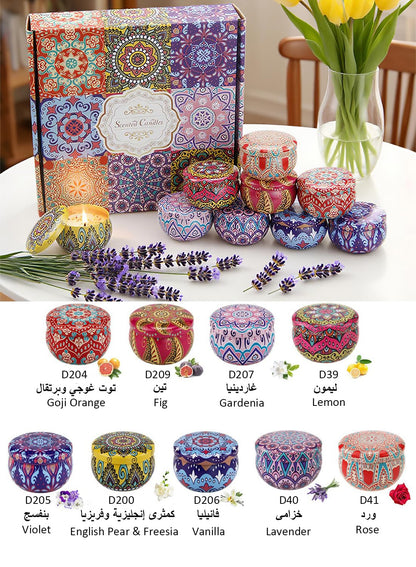 NOVO Scented Candle- 80g Natural Soy Wax Blend Aromatherapy Candle with Pure Essential Oils & Real Dried Flowers -Tuberose